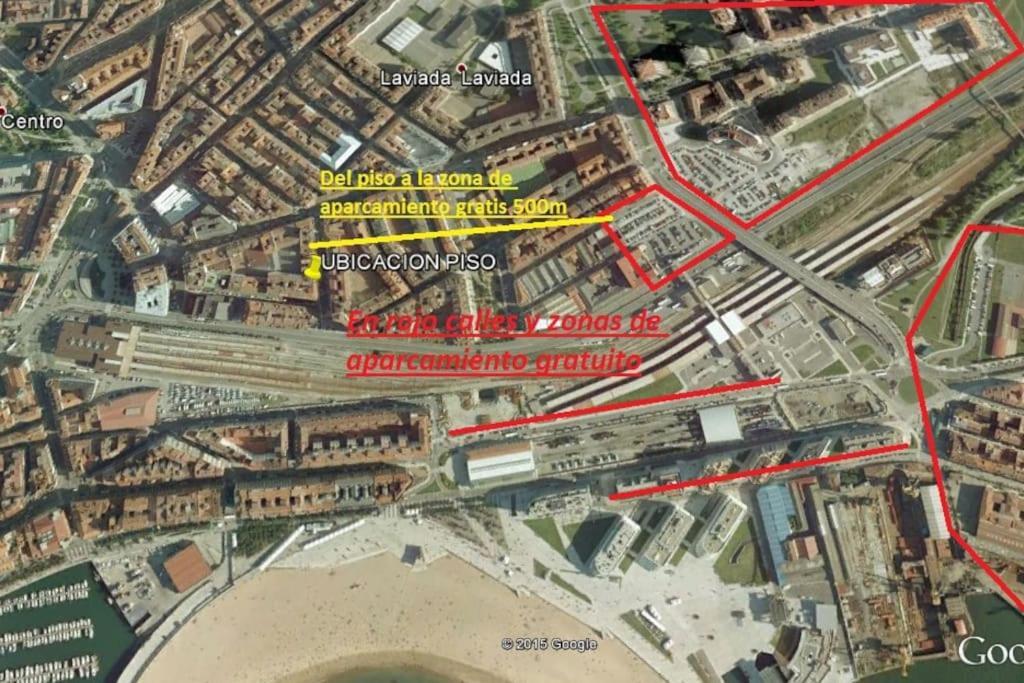 A Un Paso De La Playa, Amplio Apartamento Gijón Extérieur photo