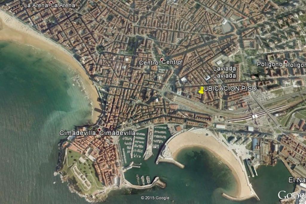 A Un Paso De La Playa, Amplio Apartamento Gijón Extérieur photo